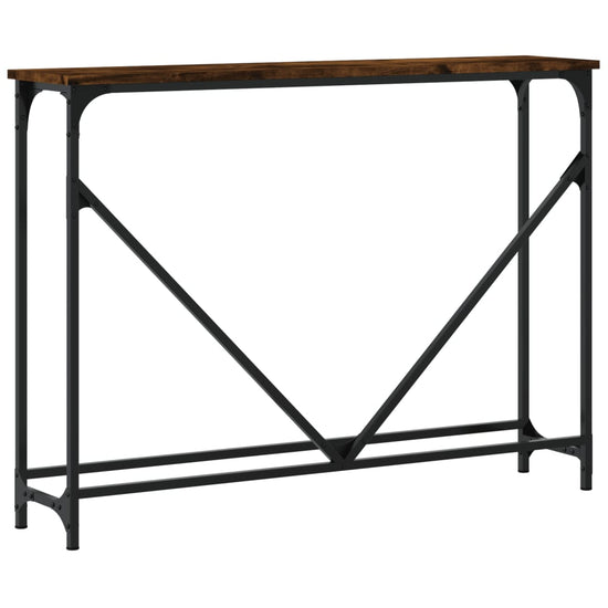 Wandtafel 102x22,5x75 cm bewerkt hout gerookt eikenkleurig MeubelReus
