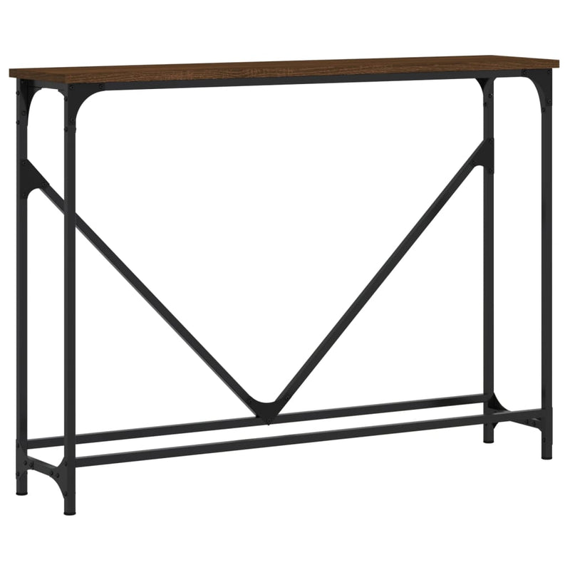 Wandtafel 102x22,5x75 cm bewerkt hout bruin eikenkleur MeubelReus
