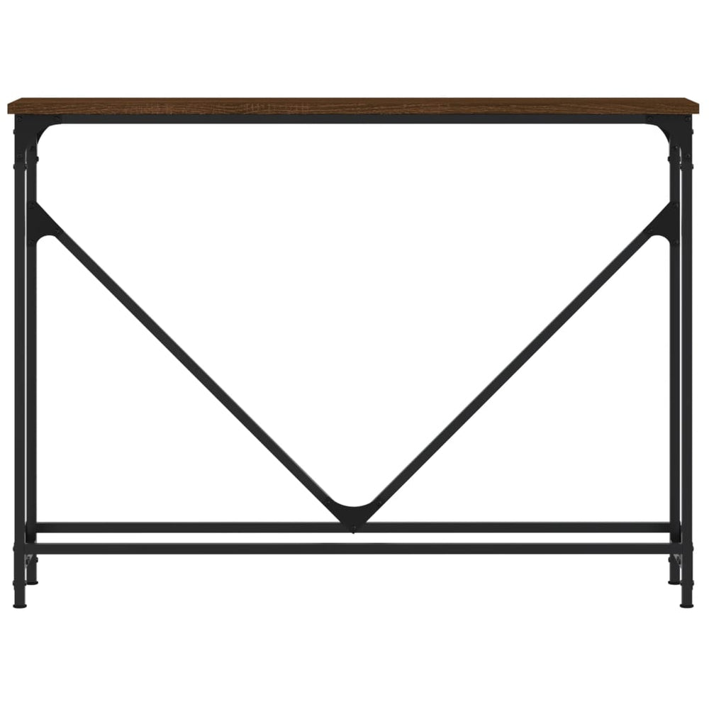 Wandtafel 102x22,5x75 cm bewerkt hout bruin eikenkleur MeubelReus