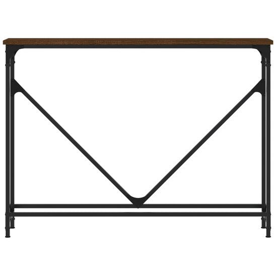 Wandtafel 102x22,5x75 cm bewerkt hout bruin eikenkleur MeubelReus