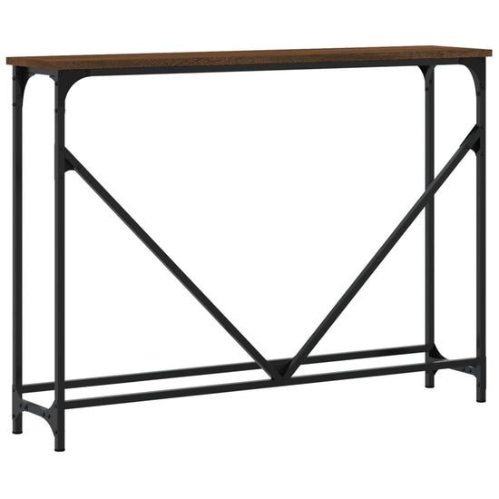 Wandtafel 102x22,5x75 cm bewerkt hout bruin eikenkleur MeubelReus