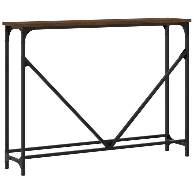 Wandtafel 102x22,5x75 cm bewerkt hout bruin eikenkleur MeubelReus