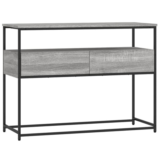 Wandtafel 100x40x75 cm bewerkt hout grijs sonoma eikenkleurig MeubelReus