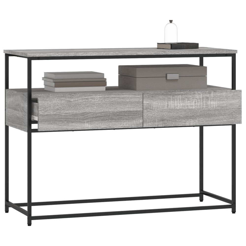 Wandtafel 100x40x75 cm bewerkt hout grijs sonoma eikenkleurig MeubelReus
