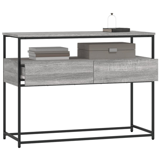 Wandtafel 100x40x75 cm bewerkt hout grijs sonoma eikenkleurig MeubelReus