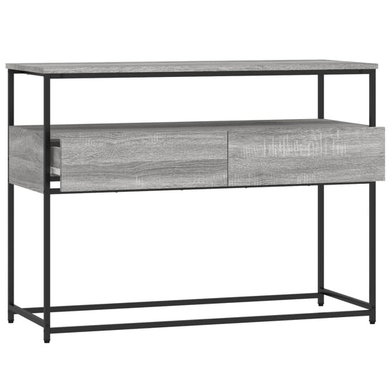 Wandtafel 100x40x75 cm bewerkt hout grijs sonoma eikenkleurig MeubelReus
