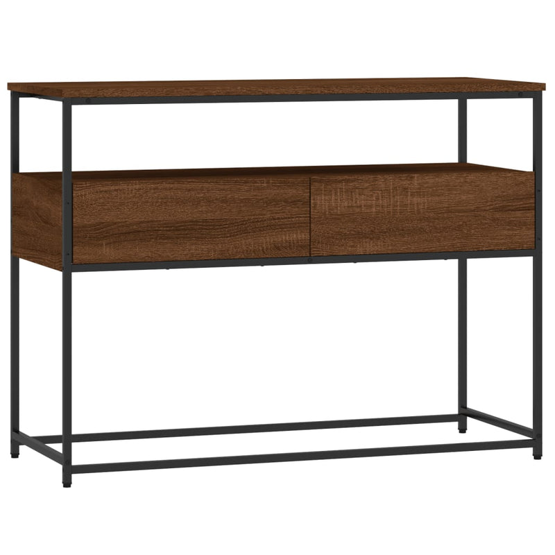 Wandtafel 100x40x75 cm bewerkt hout bruin eikenkleur MeubelReus