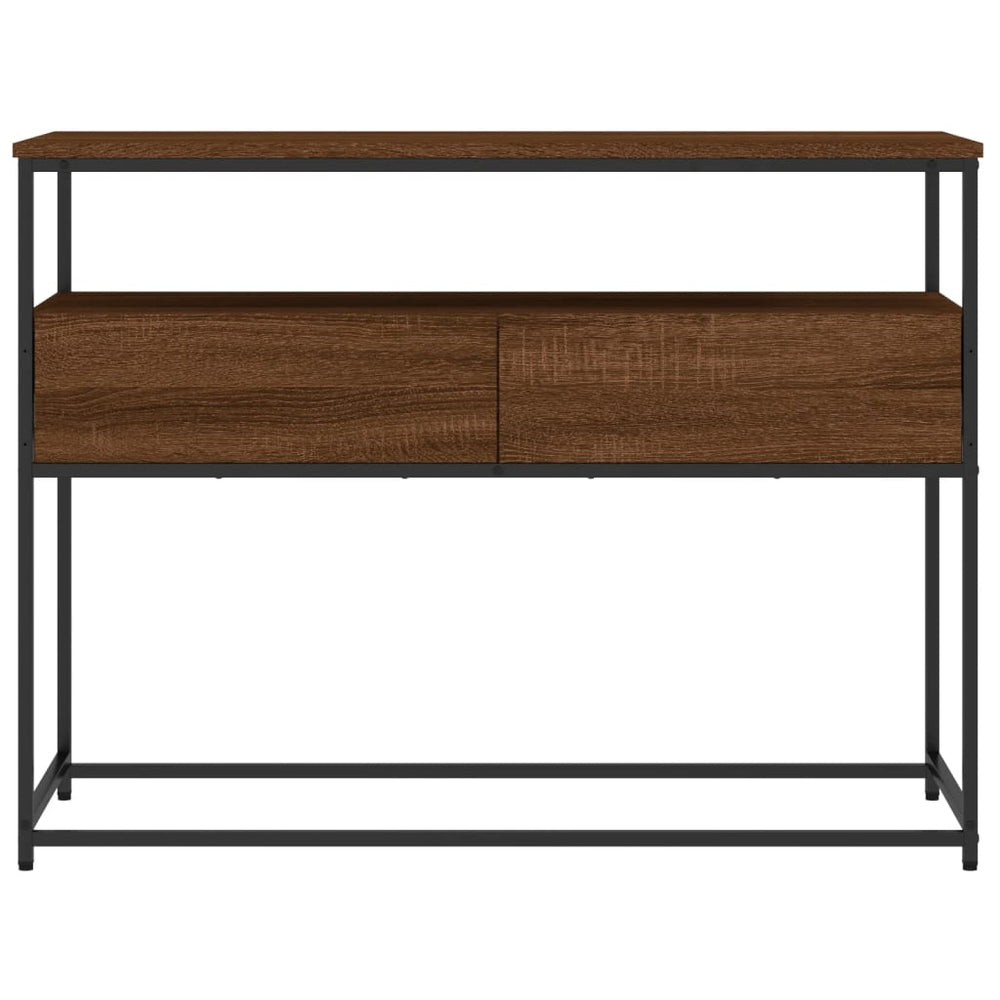 Wandtafel 100x40x75 cm bewerkt hout bruin eikenkleur MeubelReus