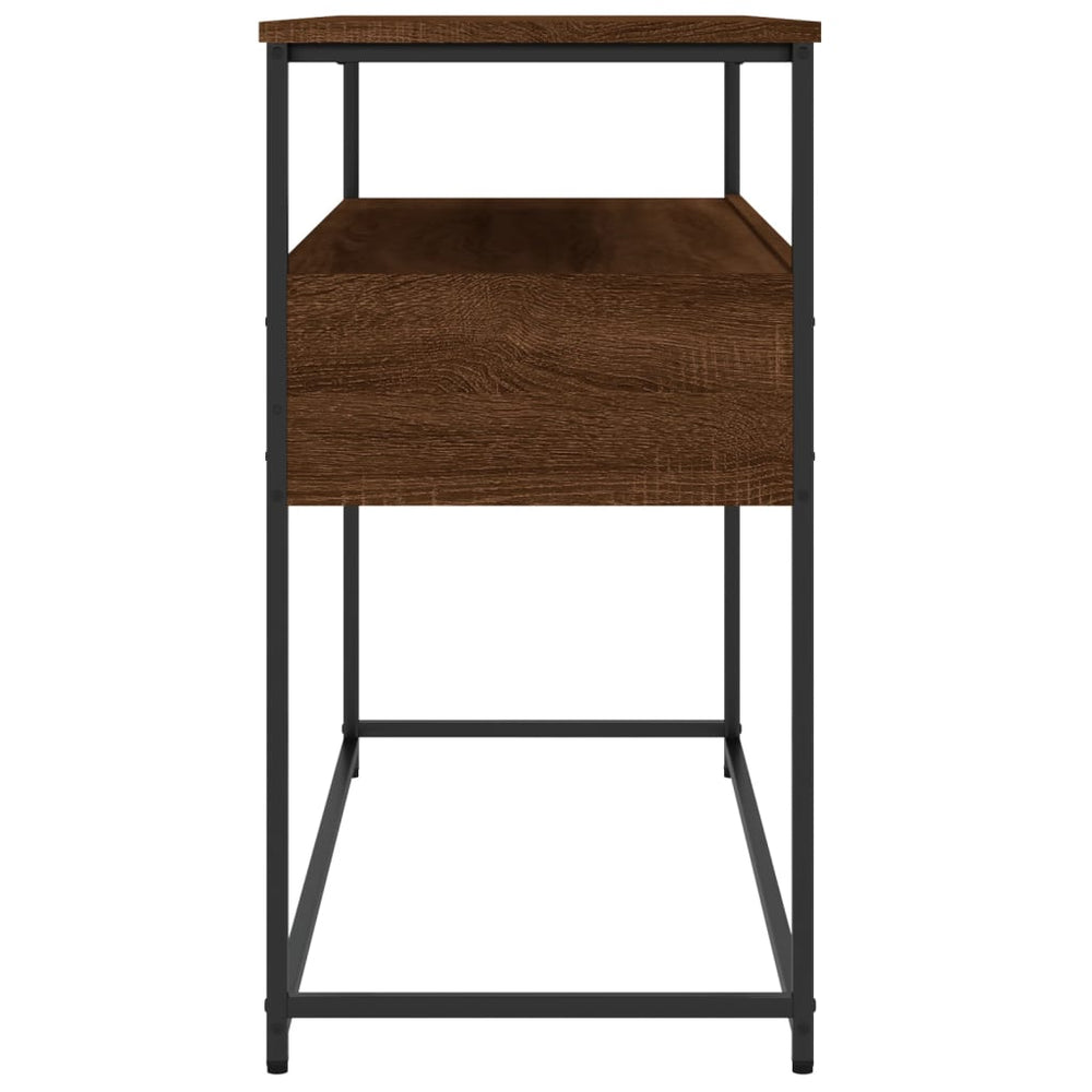 Wandtafel 100x40x75 cm bewerkt hout bruin eikenkleur MeubelReus