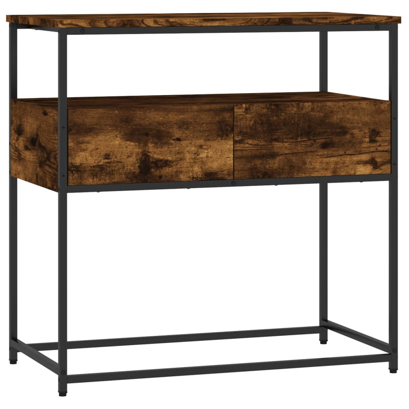 Wandtafel 75x40x75 cm bewerkt hout gerookt eikenkleurig MeubelReus