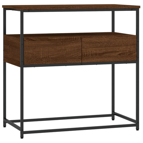 Wandtafel 75x40x75 cm bewerkt hout bruin eikenkleur MeubelReus