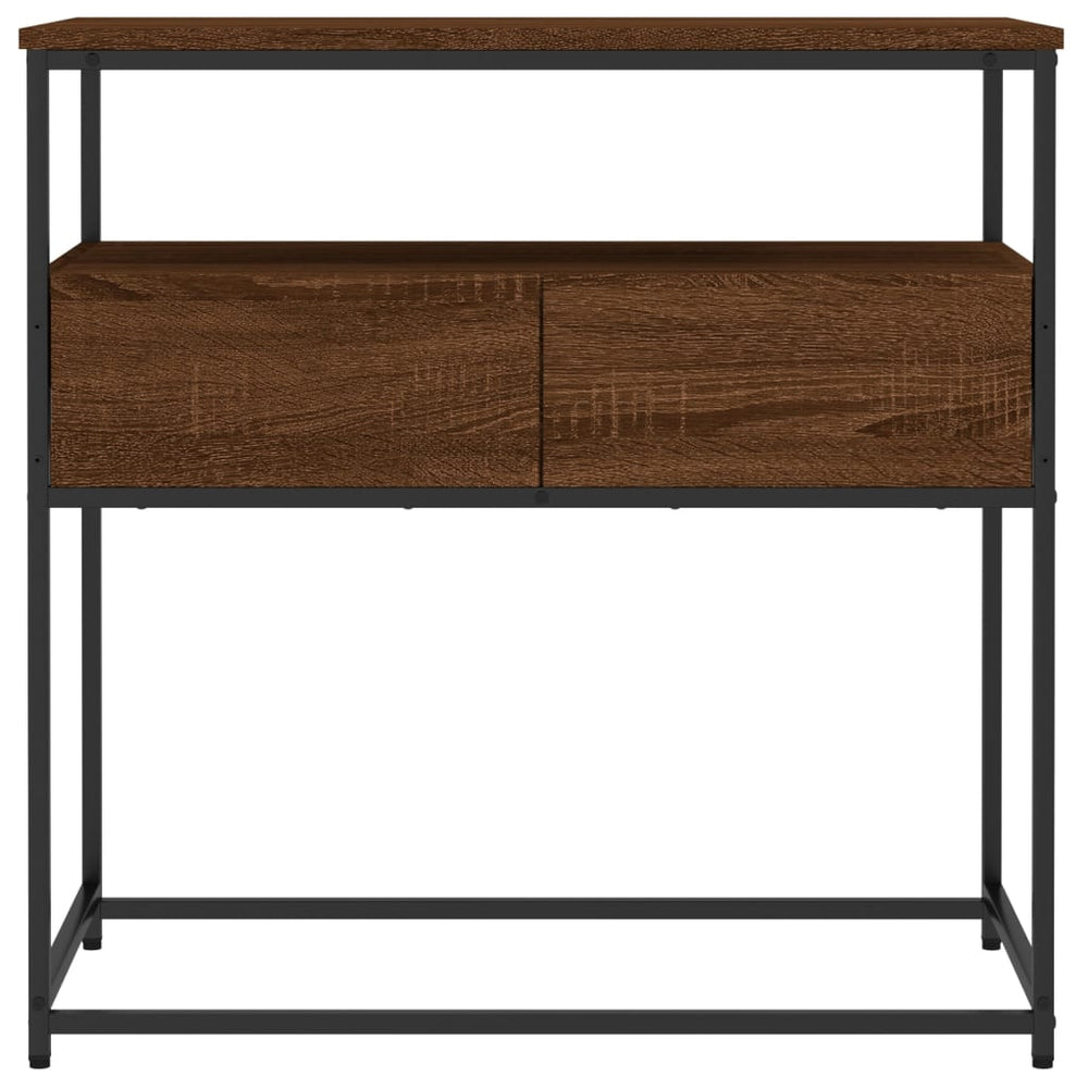 Wandtafel 75x40x75 cm bewerkt hout bruin eikenkleur MeubelReus