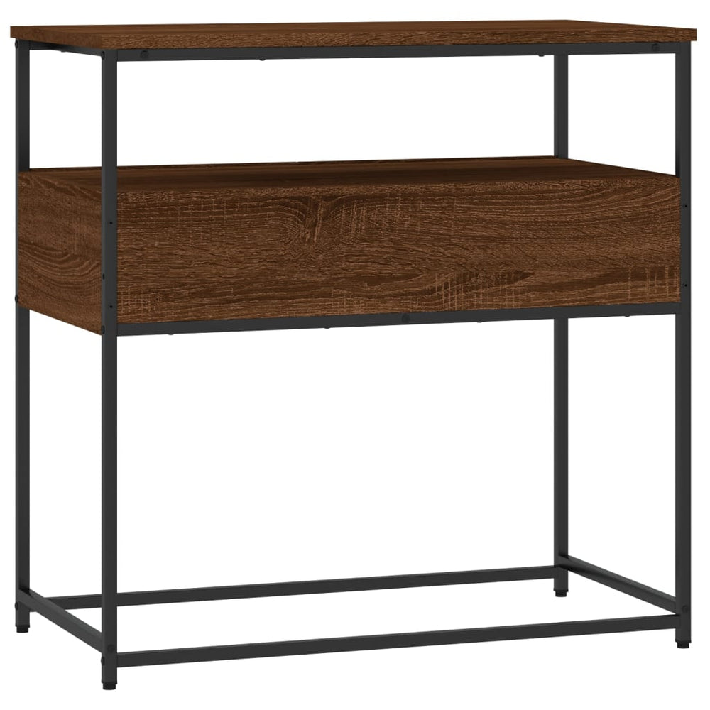 Wandtafel 75x40x75 cm bewerkt hout bruin eikenkleur MeubelReus