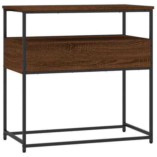 Wandtafel 75x40x75 cm bewerkt hout bruin eikenkleur MeubelReus