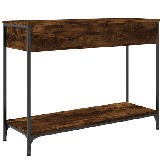 Wandtafel 100x34,5x75 cm bewerkt hout gerookt eikenkleurig MeubelReus