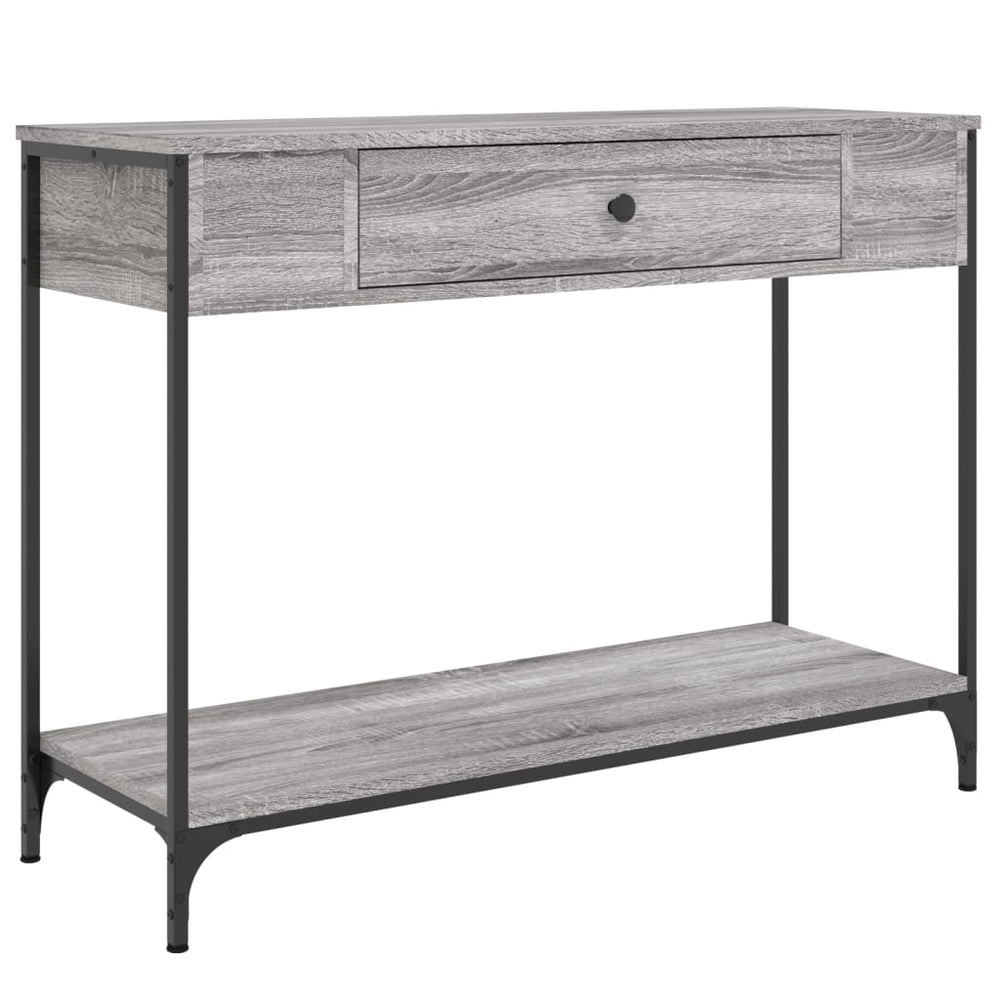 Wandtafel 100x34,5x75 cm bewerkt hout grijs sonoma eikenkleurig MeubelReus