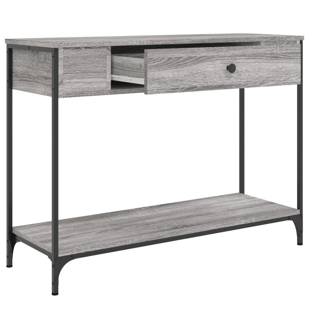 Wandtafel 100x34,5x75 cm bewerkt hout grijs sonoma eikenkleurig MeubelReus