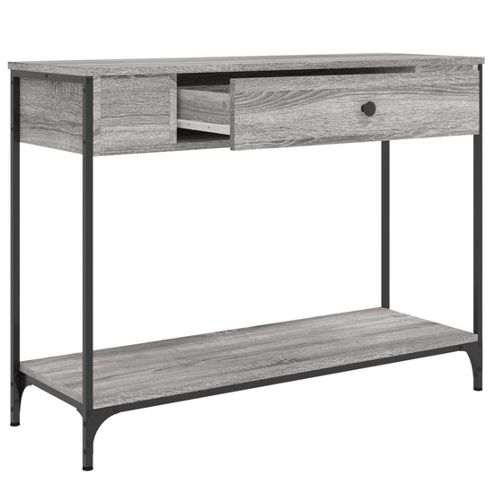 Wandtafel 100x34,5x75 cm bewerkt hout grijs sonoma eikenkleurig MeubelReus