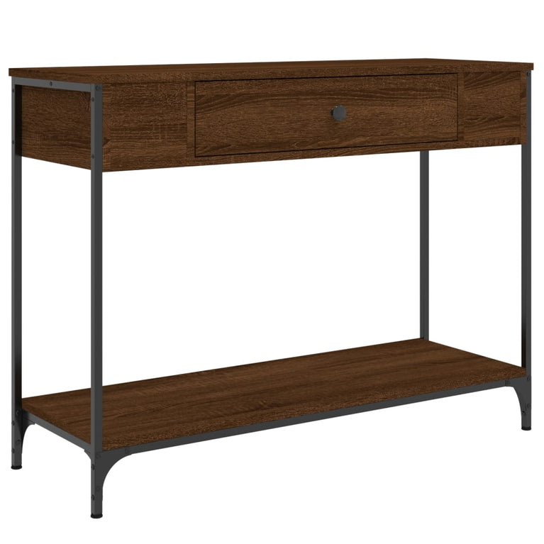 Wandtafel 100x34,5x75 cm bewerkt hout bruin eikenkleur MeubelReus