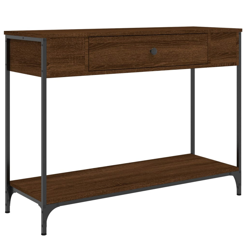 Wandtafel 100x34,5x75 cm bewerkt hout bruin eikenkleur MeubelReus