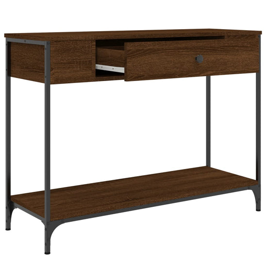 Wandtafel 100x34,5x75 cm bewerkt hout bruin eikenkleur MeubelReus