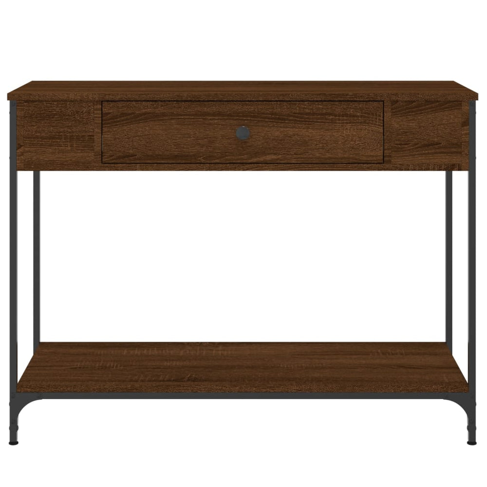 Wandtafel 100x34,5x75 cm bewerkt hout bruin eikenkleur MeubelReus
