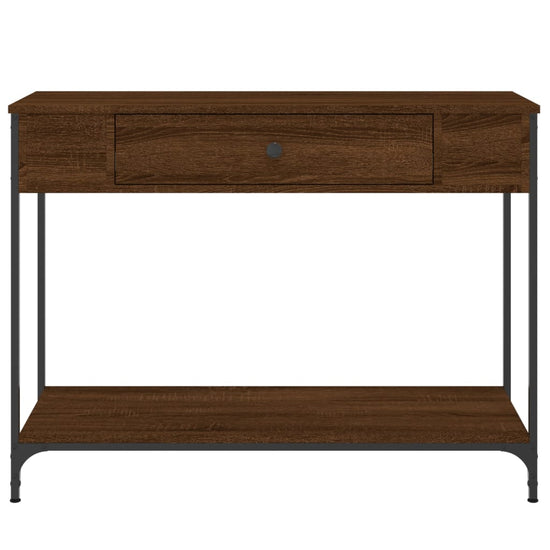 Wandtafel 100x34,5x75 cm bewerkt hout bruin eikenkleur MeubelReus