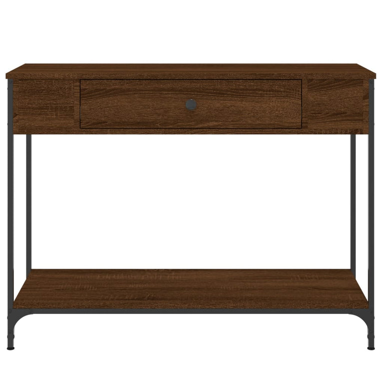 Wandtafel 100x34,5x75 cm bewerkt hout bruin eikenkleur MeubelReus