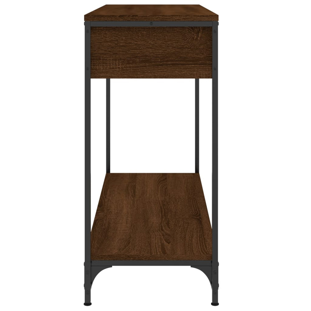 Wandtafel 100x34,5x75 cm bewerkt hout bruin eikenkleur MeubelReus