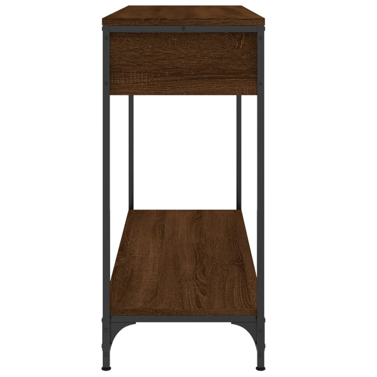 Wandtafel 100x34,5x75 cm bewerkt hout bruin eikenkleur MeubelReus