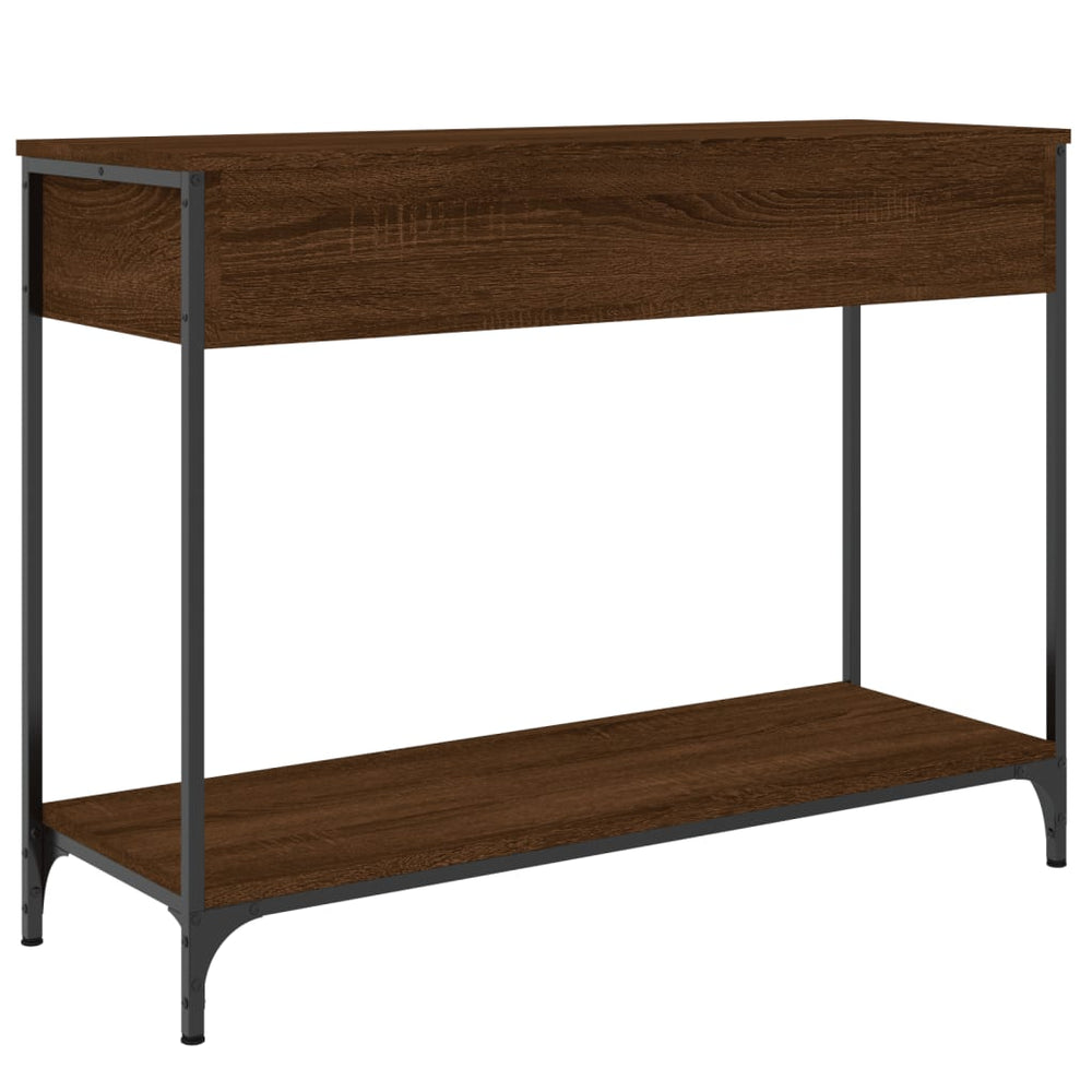 Wandtafel 100x34,5x75 cm bewerkt hout bruin eikenkleur MeubelReus