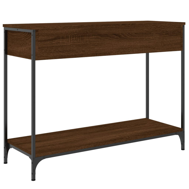 Wandtafel 100x34,5x75 cm bewerkt hout bruin eikenkleur MeubelReus