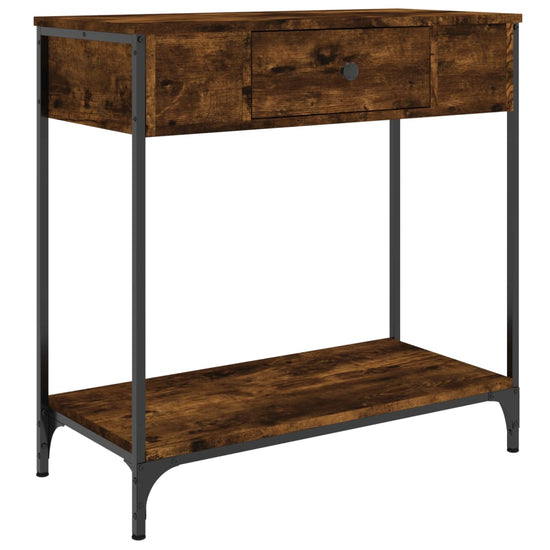 Wandtafel 75x34,5x75 cm bewerkt hout gerookt eikenkleurig MeubelReus