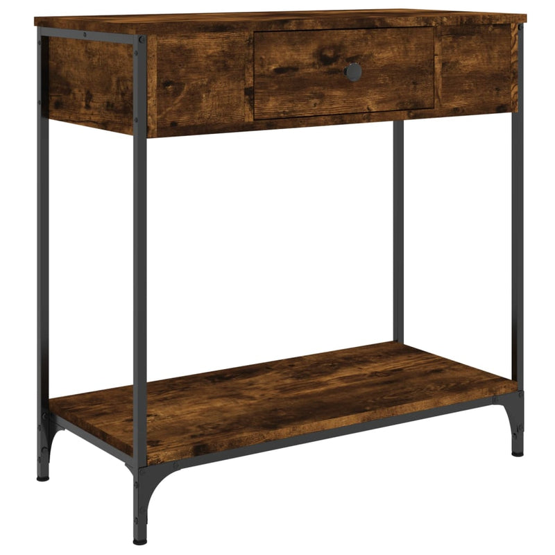 Wandtafel 75x34,5x75 cm bewerkt hout gerookt eikenkleurig MeubelReus