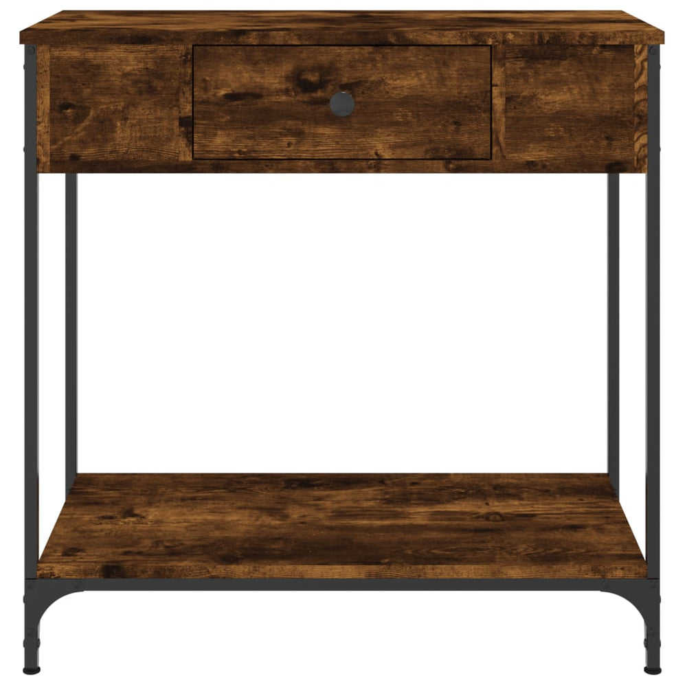 Wandtafel 75x34,5x75 cm bewerkt hout gerookt eikenkleurig MeubelReus