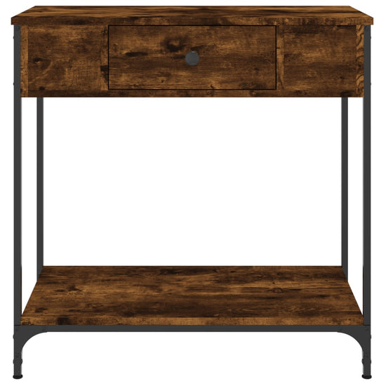 Wandtafel 75x34,5x75 cm bewerkt hout gerookt eikenkleurig MeubelReus