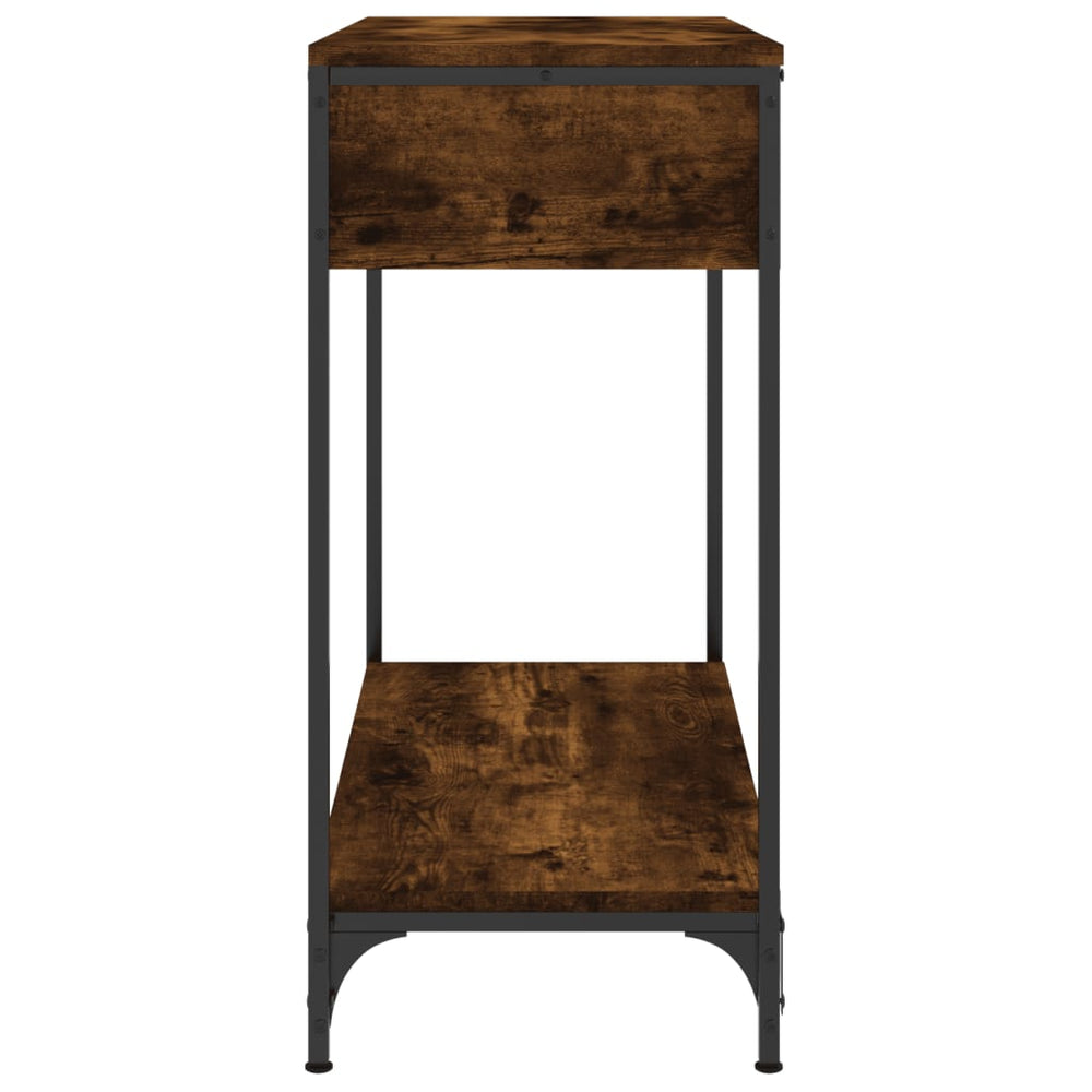 Wandtafel 75x34,5x75 cm bewerkt hout gerookt eikenkleurig MeubelReus