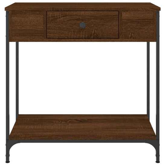 Wandtafel 75x34,5x75 cm bewerkt hout bruin eikenkleur MeubelReus