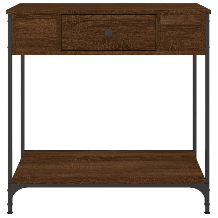Wandtafel 75x34,5x75 cm bewerkt hout bruin eikenkleur MeubelReus