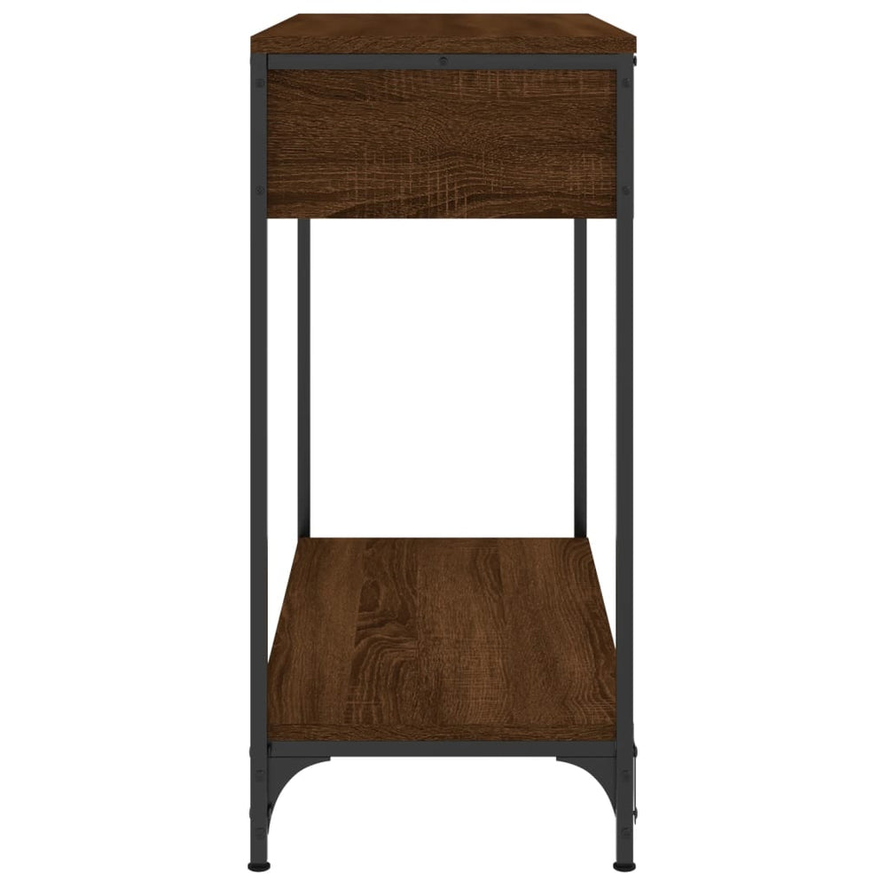 Wandtafel 75x34,5x75 cm bewerkt hout bruin eikenkleur MeubelReus