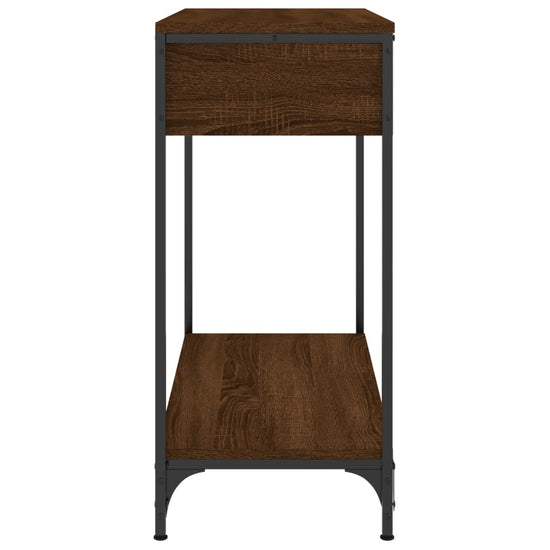 Wandtafel 75x34,5x75 cm bewerkt hout bruin eikenkleur MeubelReus