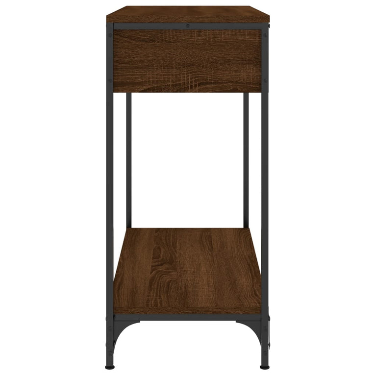 Wandtafel 75x34,5x75 cm bewerkt hout bruin eikenkleur MeubelReus
