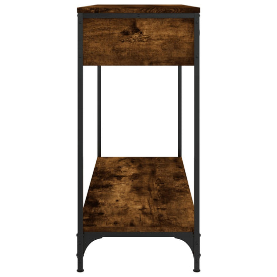 Wandtafel 100x34,5x75 cm bewerkt hout gerookt eikenkleurig MeubelReus