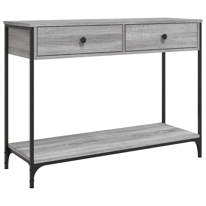 Wandtafel 100x34,5x75 cm bewerkt hout grijs sonoma eikenkleurig MeubelReus