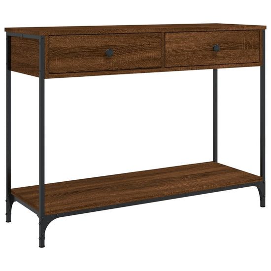 Wandtafel 100x34,5x75 cm bewerkt hout bruin eikenkleur MeubelReus