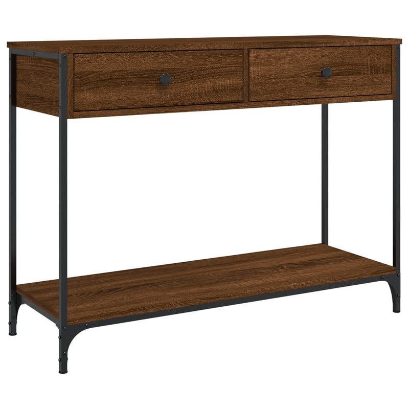 Wandtafel 100x34,5x75 cm bewerkt hout bruin eikenkleur MeubelReus