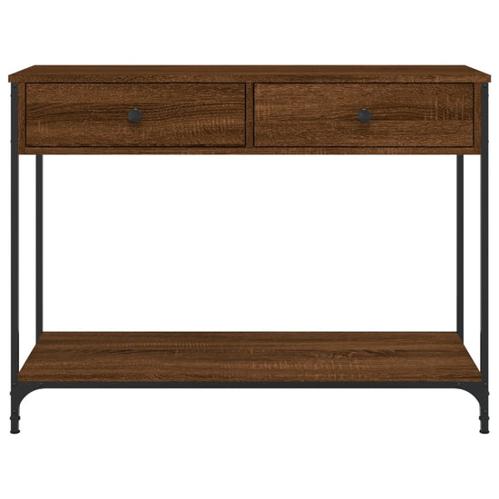 Wandtafel 100x34,5x75 cm bewerkt hout bruin eikenkleur MeubelReus