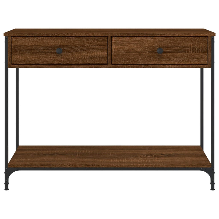 Wandtafel 100x34,5x75 cm bewerkt hout bruin eikenkleur MeubelReus