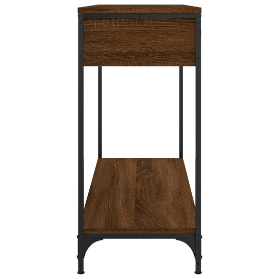 Wandtafel 100x34,5x75 cm bewerkt hout bruin eikenkleur MeubelReus