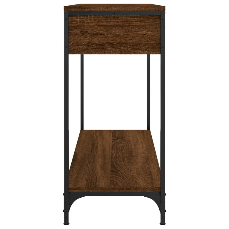 Wandtafel 100x34,5x75 cm bewerkt hout bruin eikenkleur MeubelReus